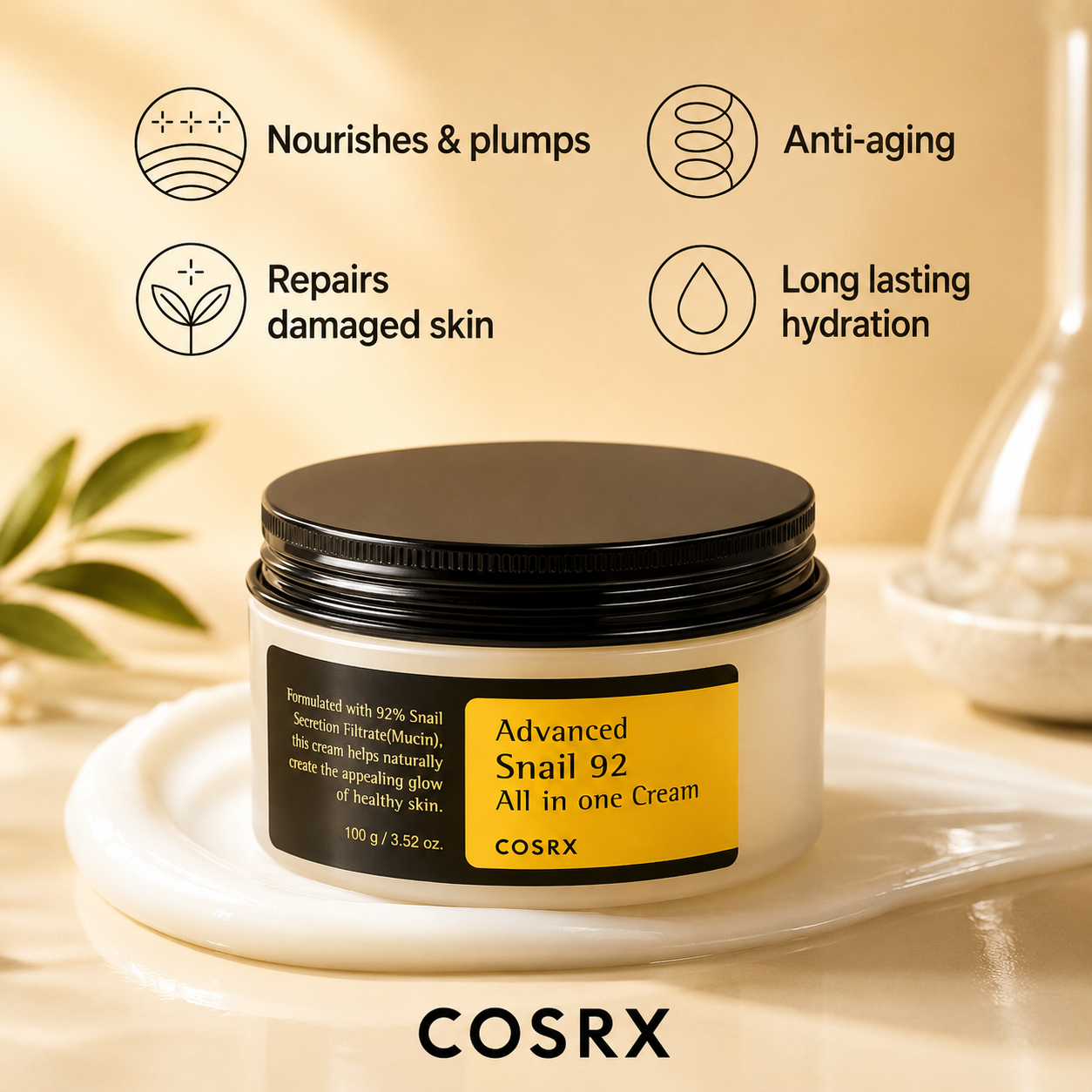 Advanced Snail All-In-One Cream – Acne Scar Repair & Anti-Aging Moisturizer 100ml