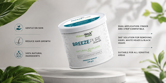 Breeze Pure Hair Removal Wax 225g – Painless White Cream Wax For Sensitive Skin